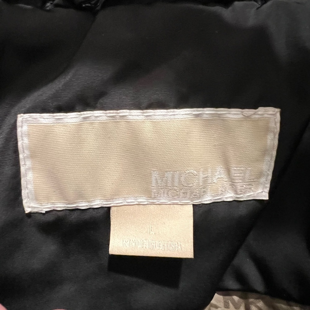 Michael Kors Black Quilted Puffer Coat with Gold Hardware - Picture 2 of 3